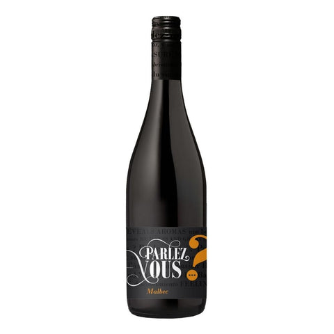 Bottle of Parlez-vous Malbec, French red wine, 75cl