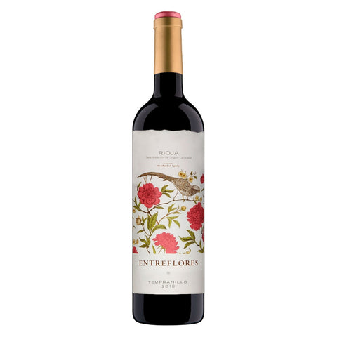 Bottle of Entreflores Rioja Crianza, Spanish red wine, 75cl