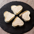 Coeur Sakura heart-shaped ewe's milk cheese with sakura leaf (view 3)